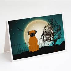 Caroline sTreasures Scary Boxer Halloween Greeting Cards with Envelopes 5 x 7 (8 Count)