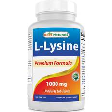 Best Naturals L-Lysine 1000mg 180 Tablets Double Strength Lysine