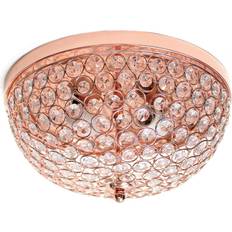 Pink Ceiling Lamps Elegant Designs FM1000-RGD 2 Mount Ceiling Flush Light