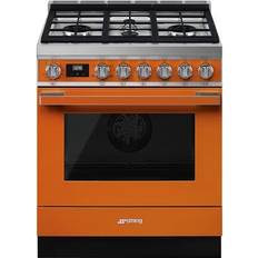 Orange Ranges Smeg 30" Portofino Pro-Style Orange