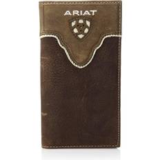 Ariat Rodeo Overlay Pierced Logo Wallet - Medium Brown