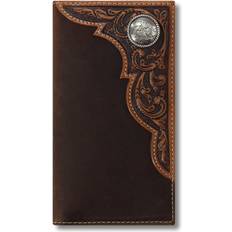 Mens wallet Ariat Rodeo Distressed Leather Wallet, Embossed Corner Overlay