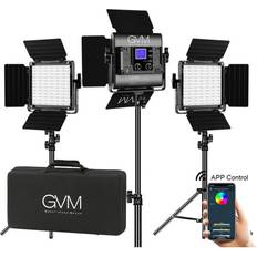 Wi-Fi Studio Lighting GVM 800D-RGB LED Light Panel 3 Kit