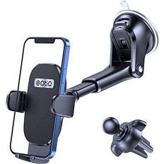 Car vent phone mount OQTIQ 3-in-1 Suction Cup Phone Holder Windshield/Dashboard/Air Vent, Dashboard & Windshield Suction Cup Car Phone Mount with Strong Sticky Gel Pad, Compatible with iPhone, Samsung & Other Cellphone