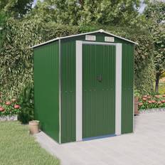 vidaXL Capanno da Giardino Verde 192x191x223 cm Acciaio Zincato (Superficie edificio )