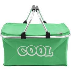 Geezy (Mint) 35 L Insulated Folding Picnic Camping Shopping Bag Cooler Cool Basket Box Hamper