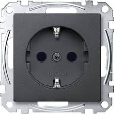 Child Safety Stikkontakter Merten Socket System M Anthracite MEG2300-0414