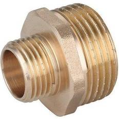 Invena 1 x 1/2in BSP Male Thread Pipe Reducer Nipple Brass Fittings Couplings