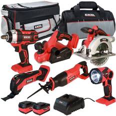 Excel 18V 6 Piece Power Tool Kit with 2 x 5.0Ah Batteries EXL10192:18V