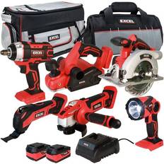 Excel 18V 6 Piece Power Tool Kit with 2 x 5.0Ah Batteries EXL10194:18V