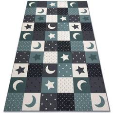 Grigio Tappeti Carpet for kids stars children's turquoise blue 250x300