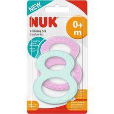 Kinder- & Babyzubehör Nuk Multi-Surface Teether Set 0 Months Pack of 2 Multicoloured