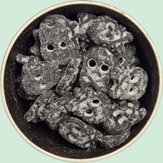 Bubs Salted Liquorice Skulls 100g Bag