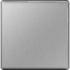 BG FBS94-01 Brushed Steel 1 Gang Blanking Plate