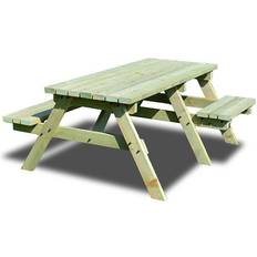 Rutland County Garden Furniture Bisbrooke Disabled Access Picnic Bench 6Ft Light