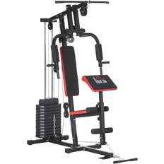 Multigym Strength Training Machines Homcom Multi Home Gym Machine With 66Kg Weights