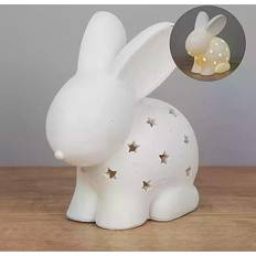 Bambino Juliana LED Bunny Rabbit with Cut Out Star Shapes Night Light