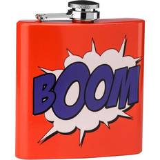 Red Hip Flasks Premier Housewares Hip Flask Boom Design with Red Finish Hip Flask