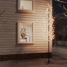 Viola Luci di Natale vidaXL Albero di Ciliegio con 368 LED Bianco Caldo 300 cm Lampada Natalizia