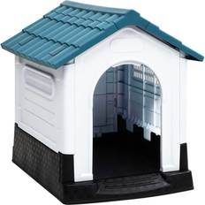 vidaXL Dog House Blue 57x68x66 Polypropylene - Blue
