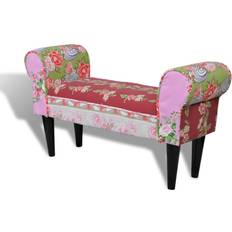 Oak Settee Benches vidaXL Patchwork Settee Bench 100x54cm