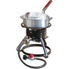 Camping Stoves & Burners King Kooker 10-Quart Outdoor Cooking Package, Aluminum