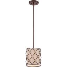 QUOIZEL Elstead QZ/BROWNLATT/P/S Brown Lattice Mini Pendant Lamp