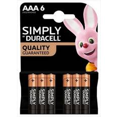 Batterier aaa duracell Duracell Simply Batteri AAA 6-pack