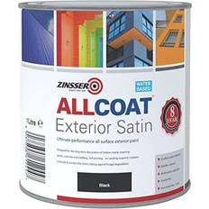 Zinsser Black Paint Zinsser AllCoat Water Based Exterior Satin 5 Black