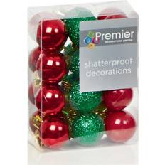 Green Christmas Tree Ornaments Premier Decorations Accents 24 Multi Finish Baubles Christmas Tree Ornament
