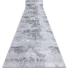 RUGSX Runner Structural mefe 2783 Marble two levels of fleece grey