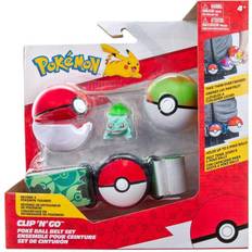 Pokémon Play Set Jazwares Pokemon Clip N Go bælte sæt med Bulbasaur og 2 Pokeballs