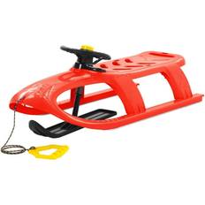 Deportes de invierno vidaXL Trineo Con Volante Polipropileno Rojo 102,5x40x23 Cm