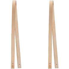 Oliver Furniture Wood Leather Strap For Cushion 2pcs Børnesenge Stolehynde Naturfarvet