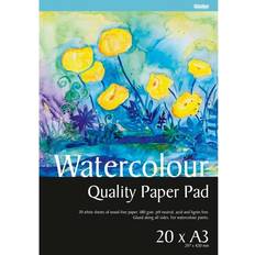 Akvarellpapper a3 papper hobbymaterial Panduro Hobby Akvarellblock A3 x 20 Vit
