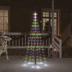 IP44 Verlichtingen voor vlaggenmast vidaXL Vlaggenmast Kerstboom 108 LED 180 cm