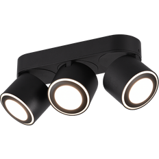 Illuminazioni Trio Lighting Taurus Barra 3 Spots Led Metallo Nero L. 27 cm Plafoniera