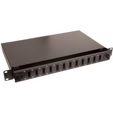 Lys- & Baggrundsstativ Lancom Fiber udtræksbox 12xSC duplex/LC quad sort 1HE