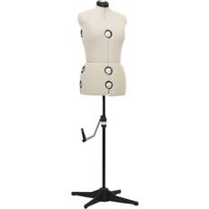 Mannequins de couture vidaXL Mannequin De Robe Ajustable Pour Femme Crème S Taille 33-40 Beige