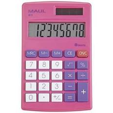 Lommeregner pink Maul M 8 Taskelommeregner Batteridrevet, solcelle-drift Pink Display (indstil) 8