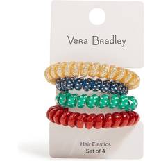 Women s Spiral Elastic Hair Tie 4 Pk Tartan Plaid