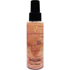 W7 Cosmetics W7 Ready Set Glow Makeup Setting Spray Shimmer Finish Long-Lasting, Ultra-Fine Formula (Rose Gold)