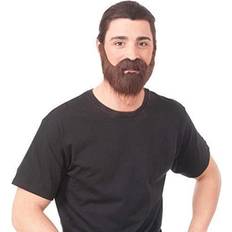 Forum Novelties Full Brown Biker Beard W/ Mustache Costume Accessory One Size