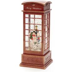 Konstsmide Telephone Booth with Snowma Red Lampe de Noël 25cm