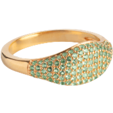 ENAMEL Copenhagen Sparkling Mary Ring - Gold/Green