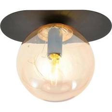 Scandinavian Choice Plaza sort/ravgul Ceiling Flush Light