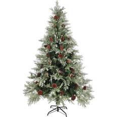 vidaXL Illuminated Green/White Christmas Tree 120cm