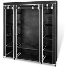 Polyester Rangement Vêtements vidaXL Compartments and Rods Armoire 150x176cm