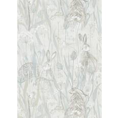 Sanderson Dune Hares Wallpaper 216518 in Mist Pebble Grey