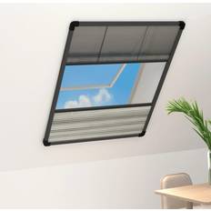 Blanco Ventanas vidaXL Plisserat insektsnät Ventana de Techo